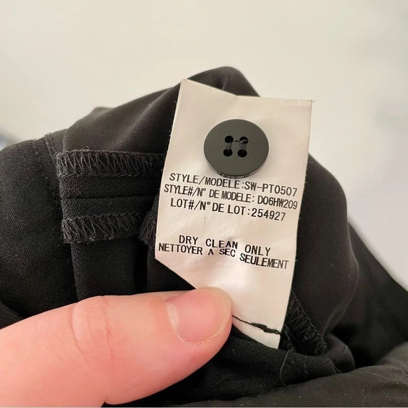 Helmut Lang Pleated  Slim Leg Black Trousers - Picture 9 of 10